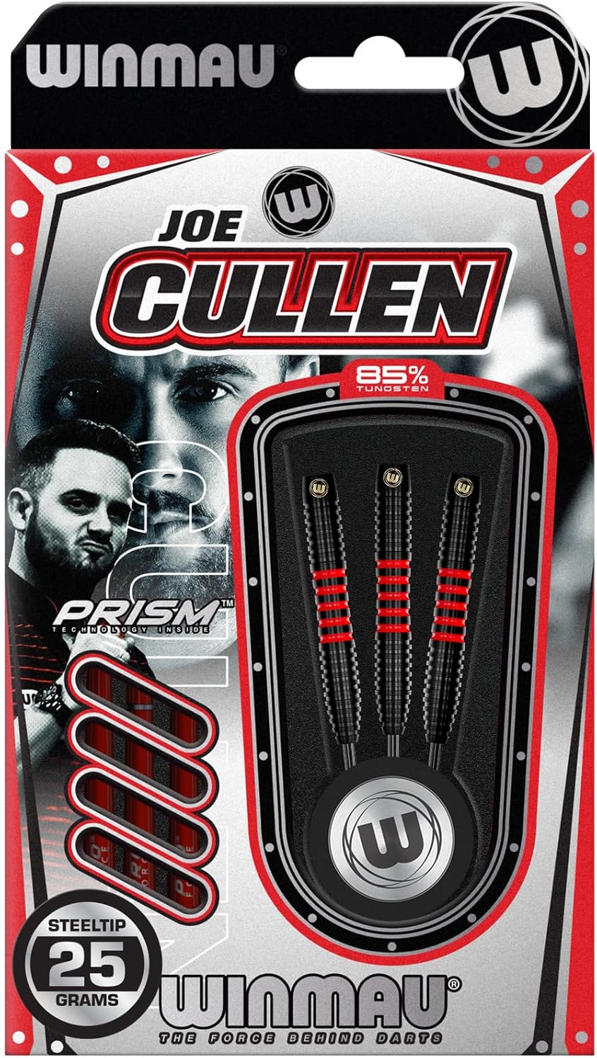 Winmau Joe Cullen The Rockstar Professional Tungsten Darts Set with Flights and Stems (Shafts)