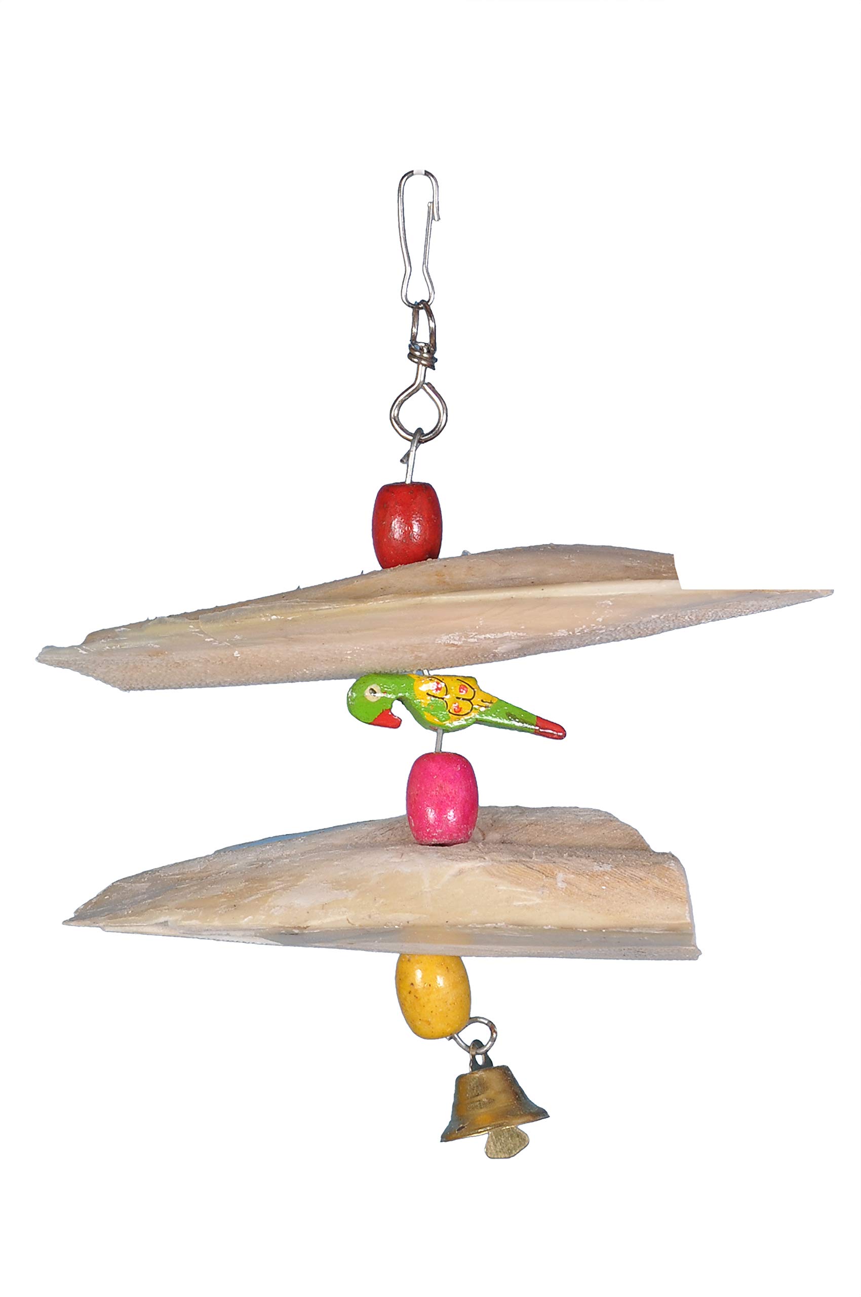 AVI CRAVE Cuttlefish Bone Toy for Birds,Calcium for Birds,Minerals,for Parrots,Budgies,Cocktail,Love Birds (Small)