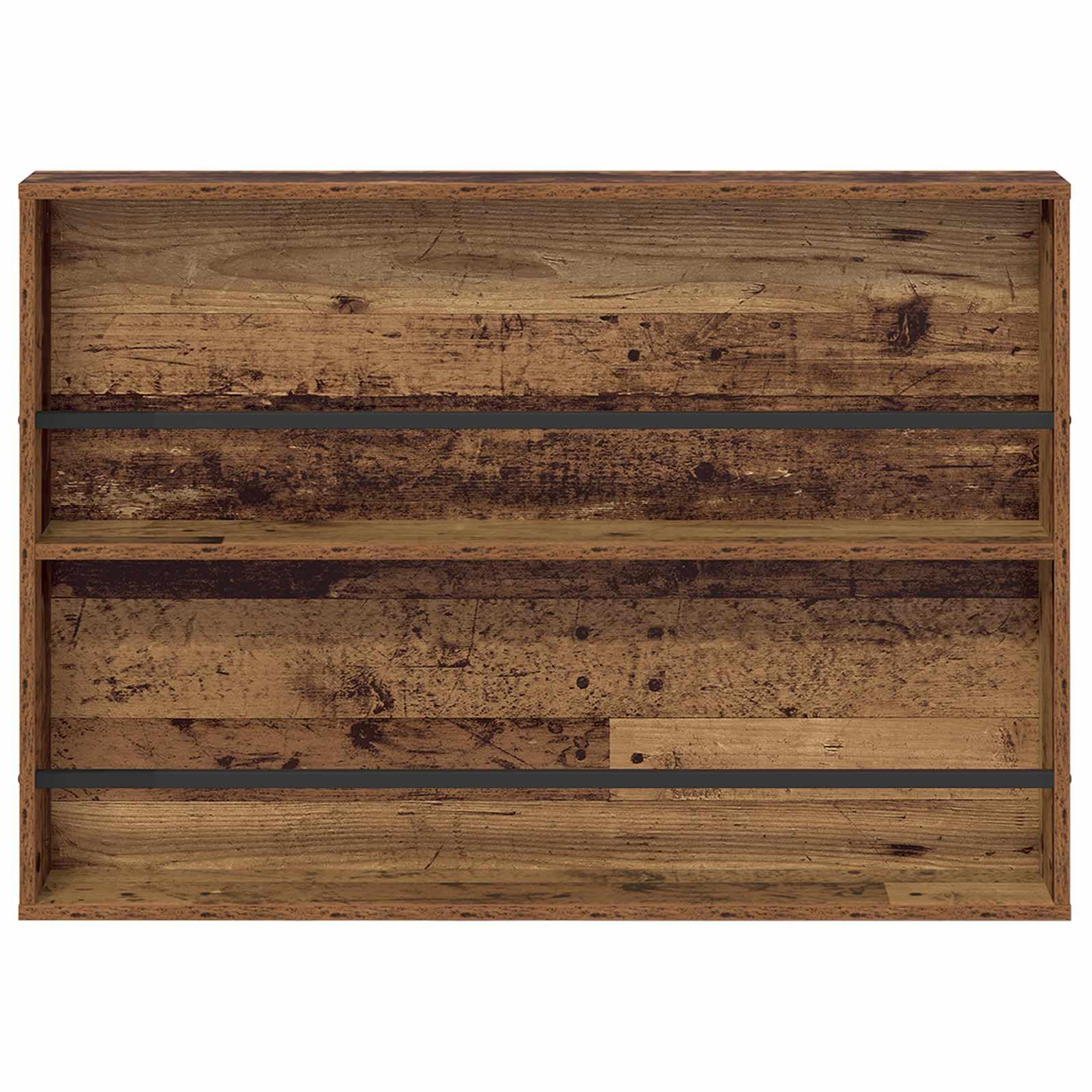Générique Nowoczesny stojak na czasopisma ścienny 100 x 12 x 70 cm z drewna inżynieryjnego, regał na czasopisma do salonu z regulowanymi półkami, minimalistyczny design ścienny do czasopism i