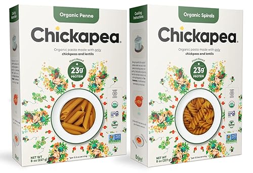 Miniatura 21 de Chickapea, pasta de garbanzos, rica en proteínas, pasta de lentejas, sin gluten, a base de plantas, sin OMG, baja en carbohidratos, pasta vegana, 8
