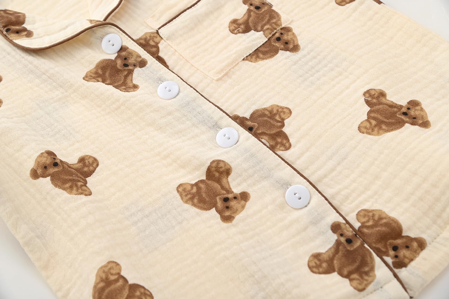 ACESTAR Toddler Girls Boys Pajamas Set Summer 2 Pcs Pjs Set - Kids Short Sleeve Button Down Sleepwear (3T-7 Years) - Image 5