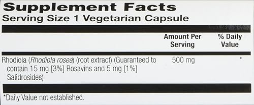 Miniatura 5 de Solaray Super Rhodiola Extracto de raíz de 500 mg VCapsules, 60 unidades