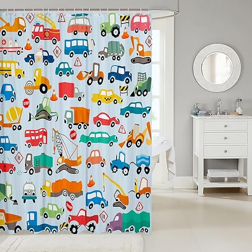 Miniatura 2 de Accesorios impermeables para baño de automóvil de dibujos animados con 12 ganchos para adolescentes, decoración de automóvil, cortinas de ducha de