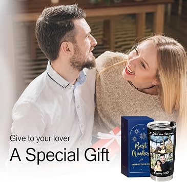 Personalised Travel Mug Personalised Coffee Tumbler with Pictures Text Name, Custom Coffee Travel Mug Cup 20 Oz, Personalized Gifts Custom Gifts for Mom Dad Friends Thanksgiving Birthday