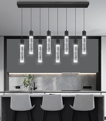 Miniatura 12 de 3 luces colgantes modernas LED para isla de cocina, luz colgante de burbuja, iluminación colgante para cocina, isla comedor, luces colgantes