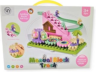 Generic Penguin Manual Block Track Climbing Stairs Orbital Track Toy For Kids