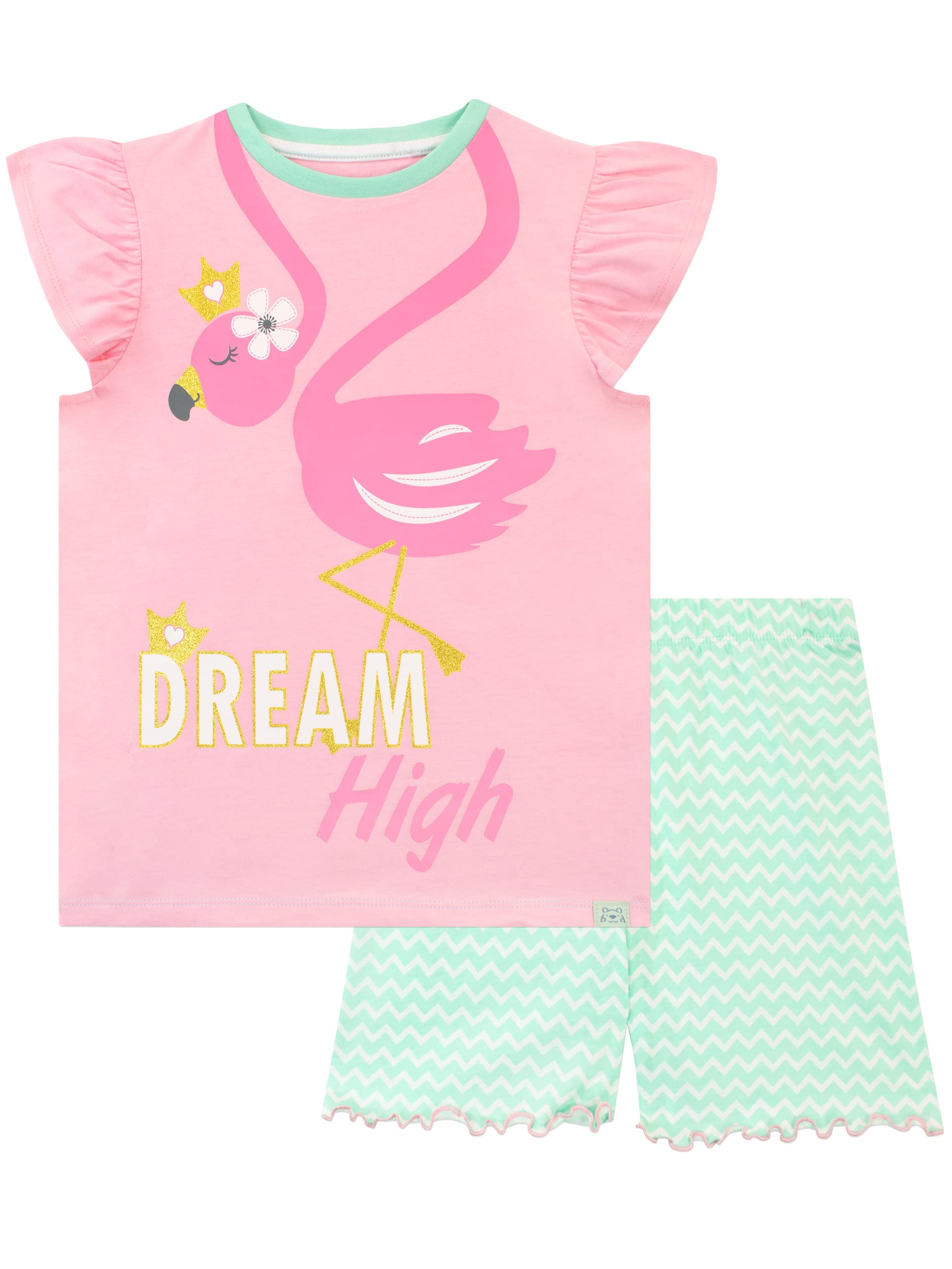 Harry Bear Girls Pink Pyjamas Flamingo 4-5 Years