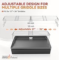 Vista 2 de Griddle Warming Rack for Blackstone Griddle, Adjustable Griddle Accessories Cooling Warmer Rack for Black stone Weber and Most Tabletop Flat top 17