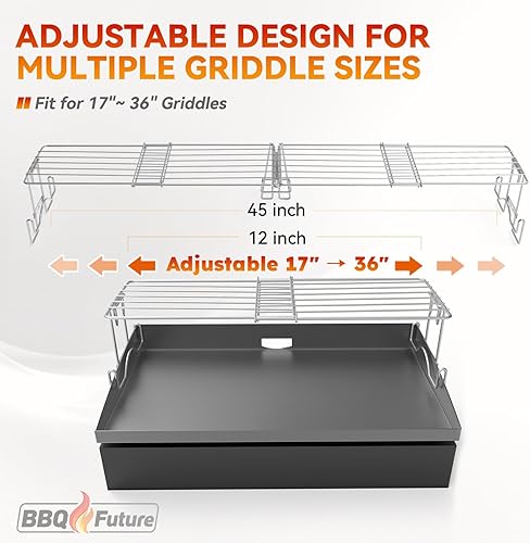 Miniatura 2 de Griddle Warming Rack for Blackstone Griddle, Adjustable Griddle Accessories Cooling Warmer Rack for Black stone Weber and Most Tabletop Flat top 17