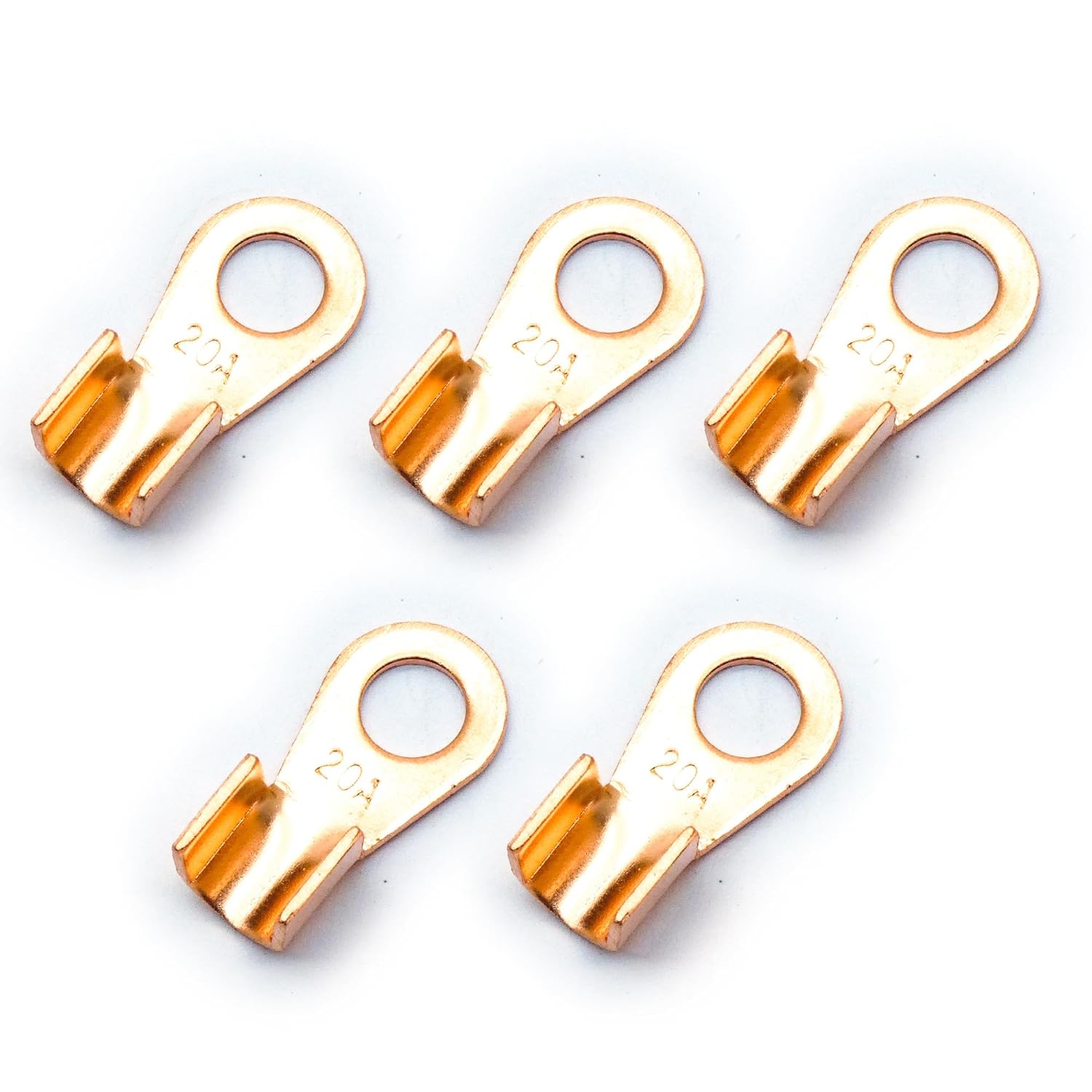 5pcs Copper Wire Lug Battery Cable End Terminal CrimpType (20A / 40A