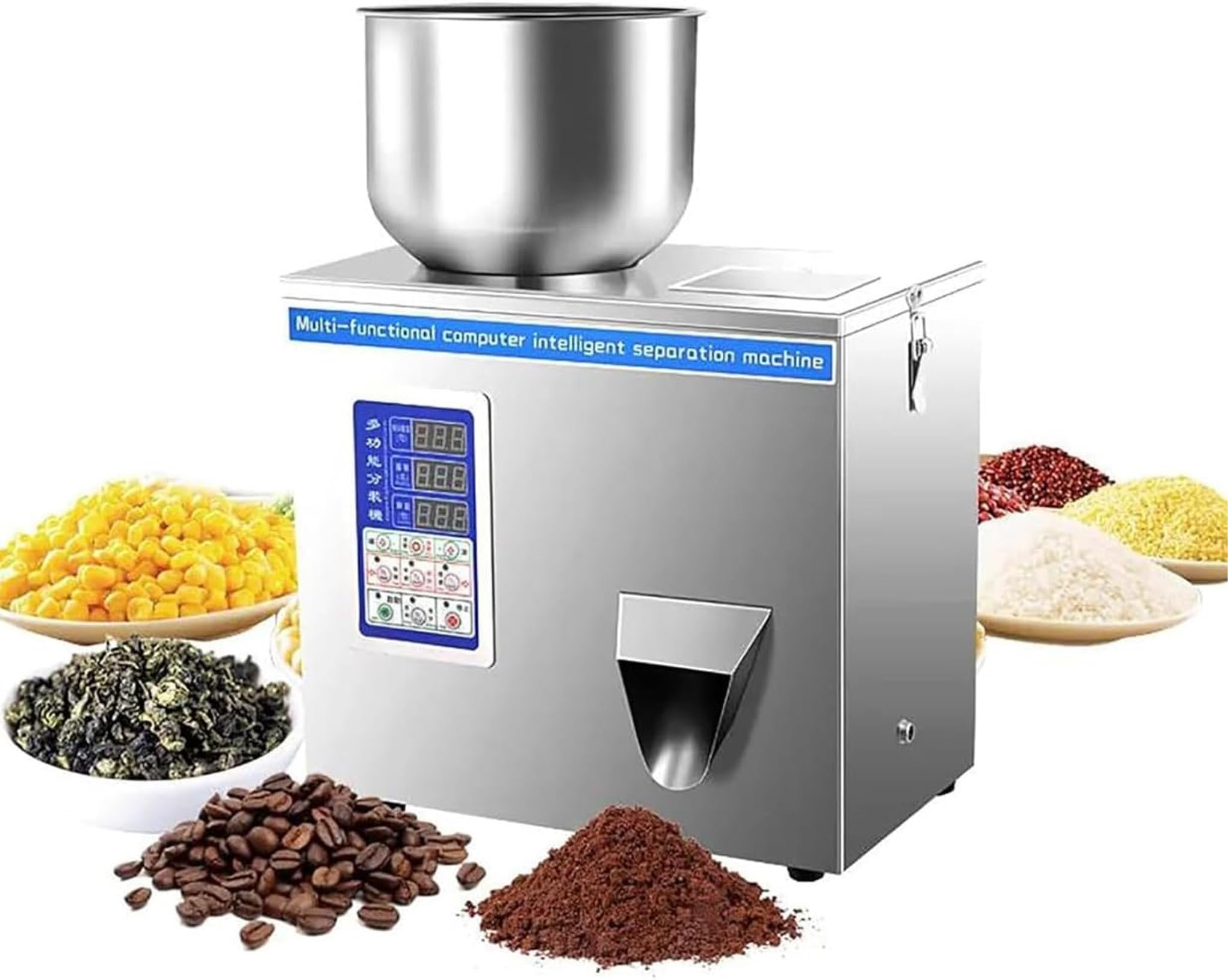 Macchina riempitrice Automatica per spezie, tè e Cereali in Polvere - Riempitrice efficiente per polveri grossolane e Fini in Bottiglie e Sacchetti