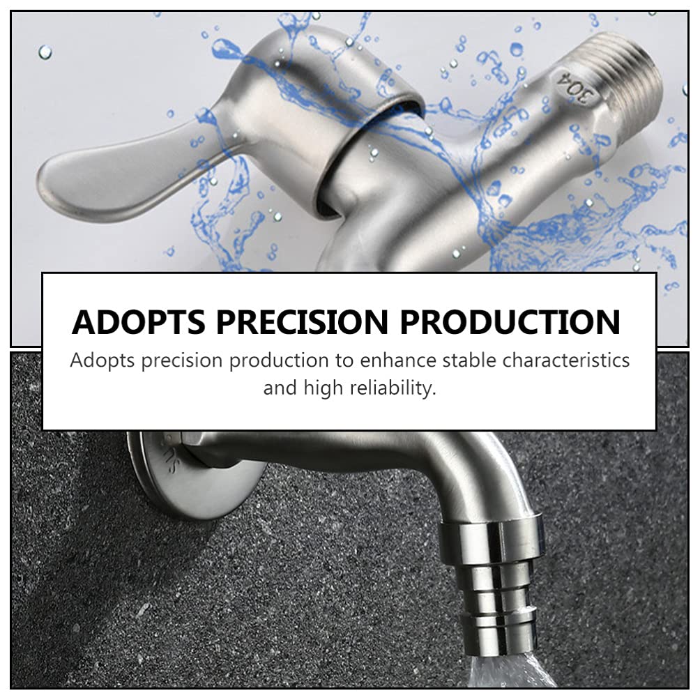 Widespread Faucet Sink Faucet Sink Faucet 2 Inch Water Faucet Washing Machine Sink Basin Cold Water Tap Stainless — view 4
