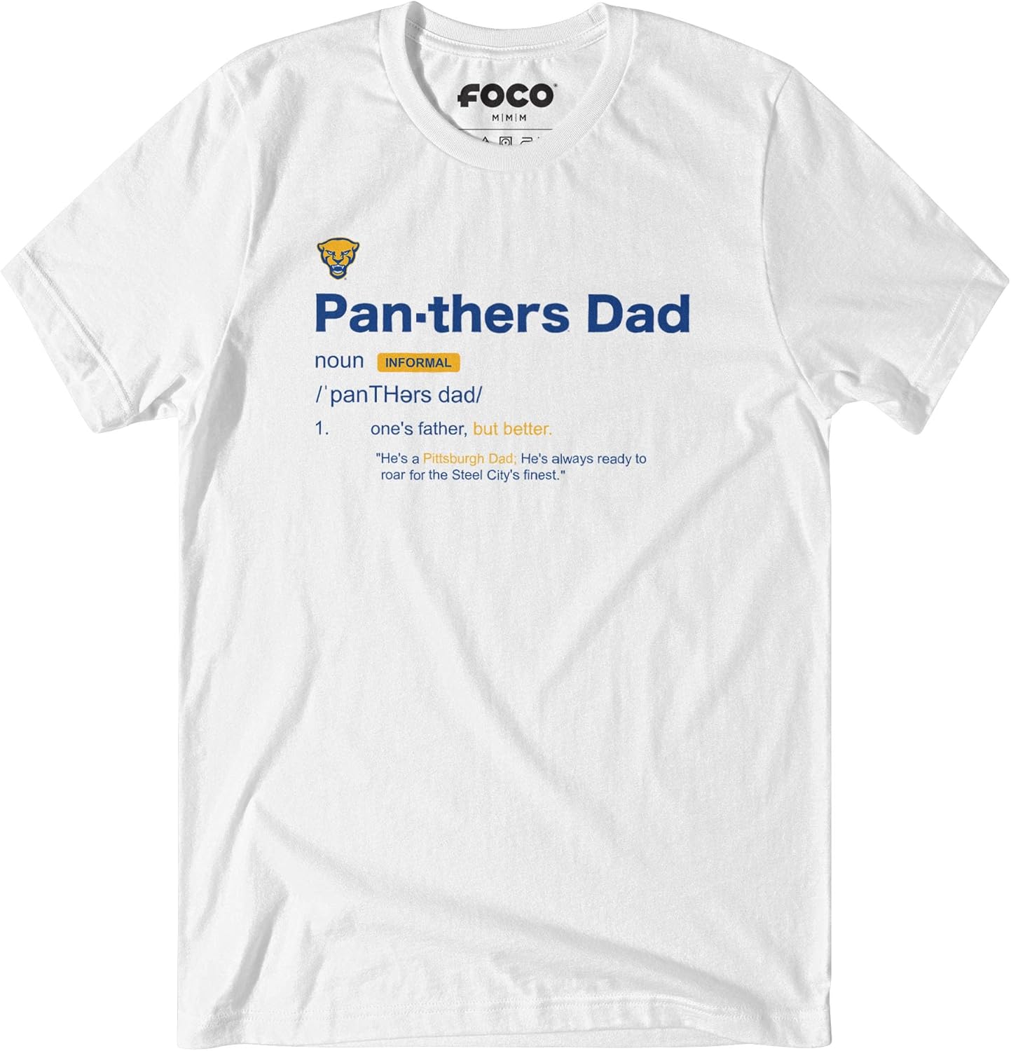 FOCO NCAA Mens NCAA College Dad Definition Team Logo T-Shirt