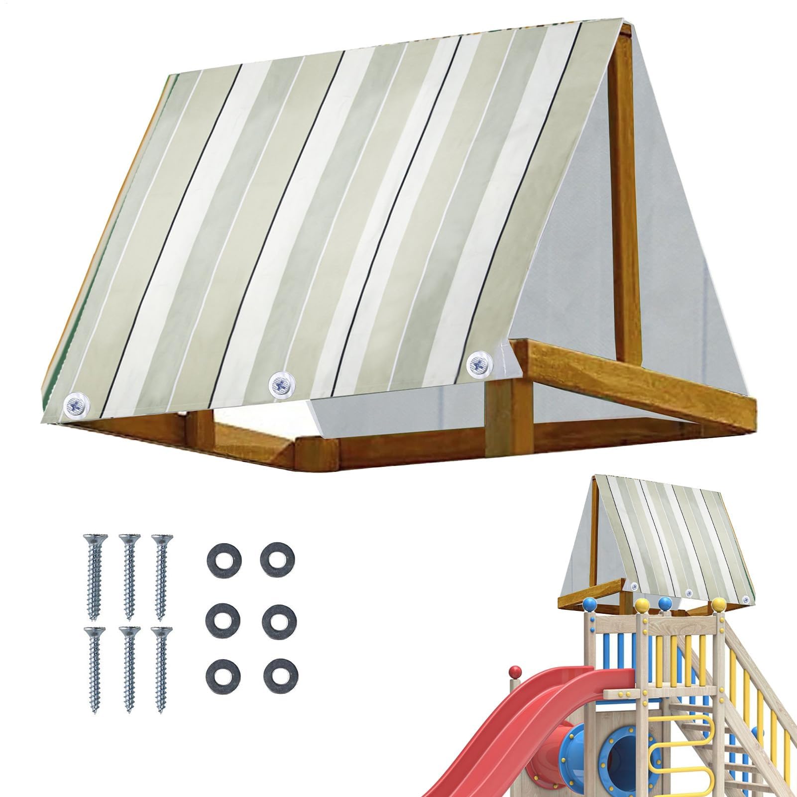 Wytrzymały zapasowy baldachim do huśtawki – 107 x 229 cm, odporna na działanie promieni UV, trwała osłona zewnętrzna, ochrona przed słońcem, do pawilonu, pergoli, patio i mebli ogrodowych