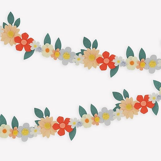 Meri Meri Felt Flower Garland (Pack of 1)