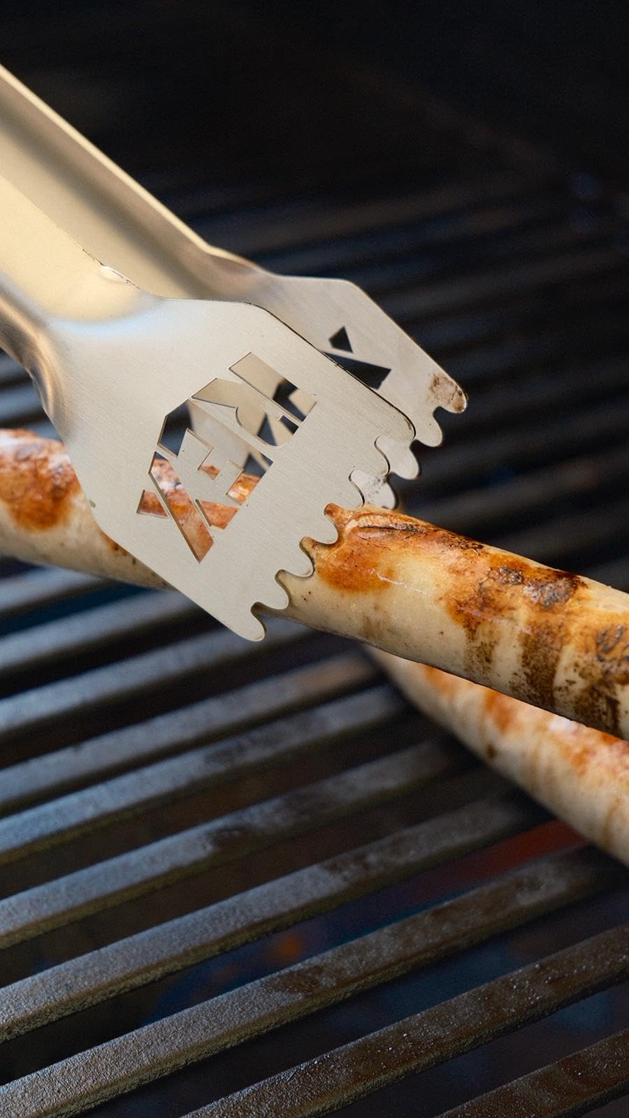 Pinza per barbecue professionale XXL in acciaio inox extra lunga 58 cm, robusta e durevole