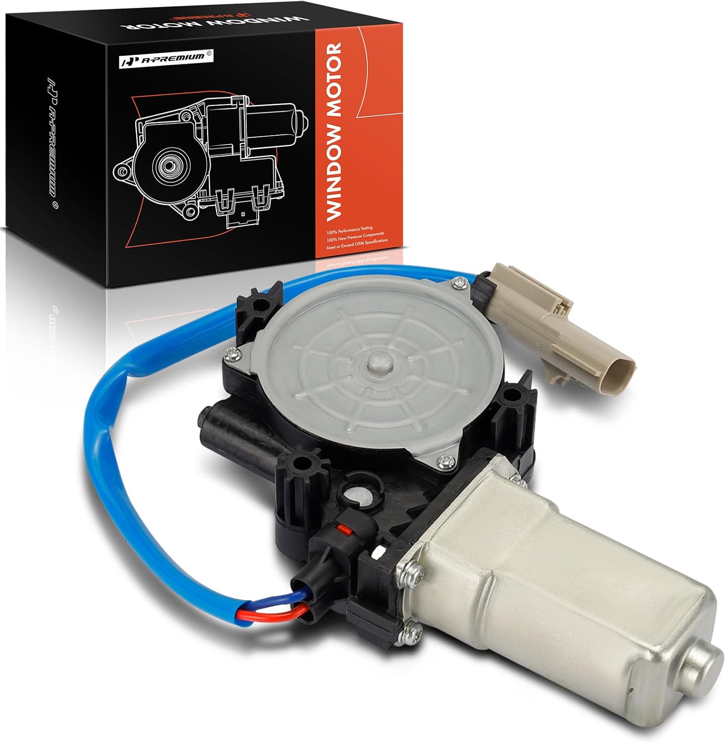 A-Premium Power Window Lift Motor Compatible with Chrysler Sebring 2001-2006 & Dodge Stratus 2001-2006, Sedan, Front Right Passenger Side, Replace# 5056028AB