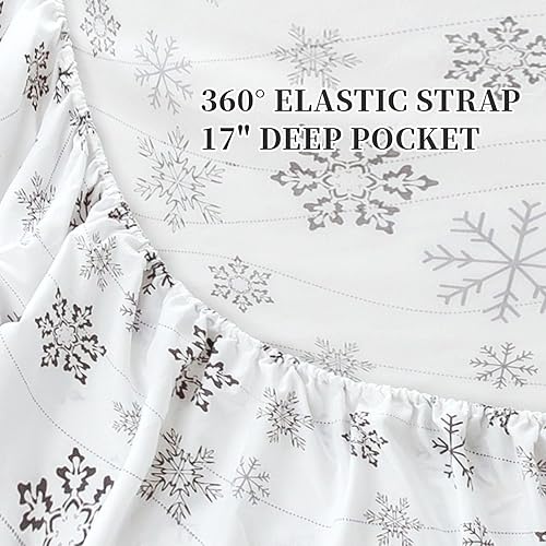 Miniatura 4 de Juego de sábanas de 3 piezas para cama individual  Sábana estampada de microfibra de flamenco de 1800 hilos de enfriamiento suave, bolsillo de 8 a