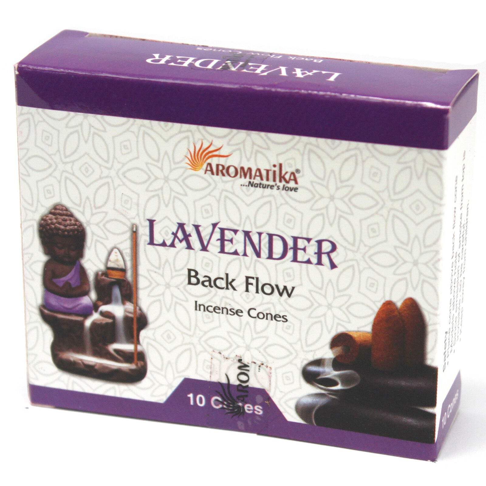Ancient Wisdom Lavender - Lavender Aromatica Backflow Incense Cones - Lavender