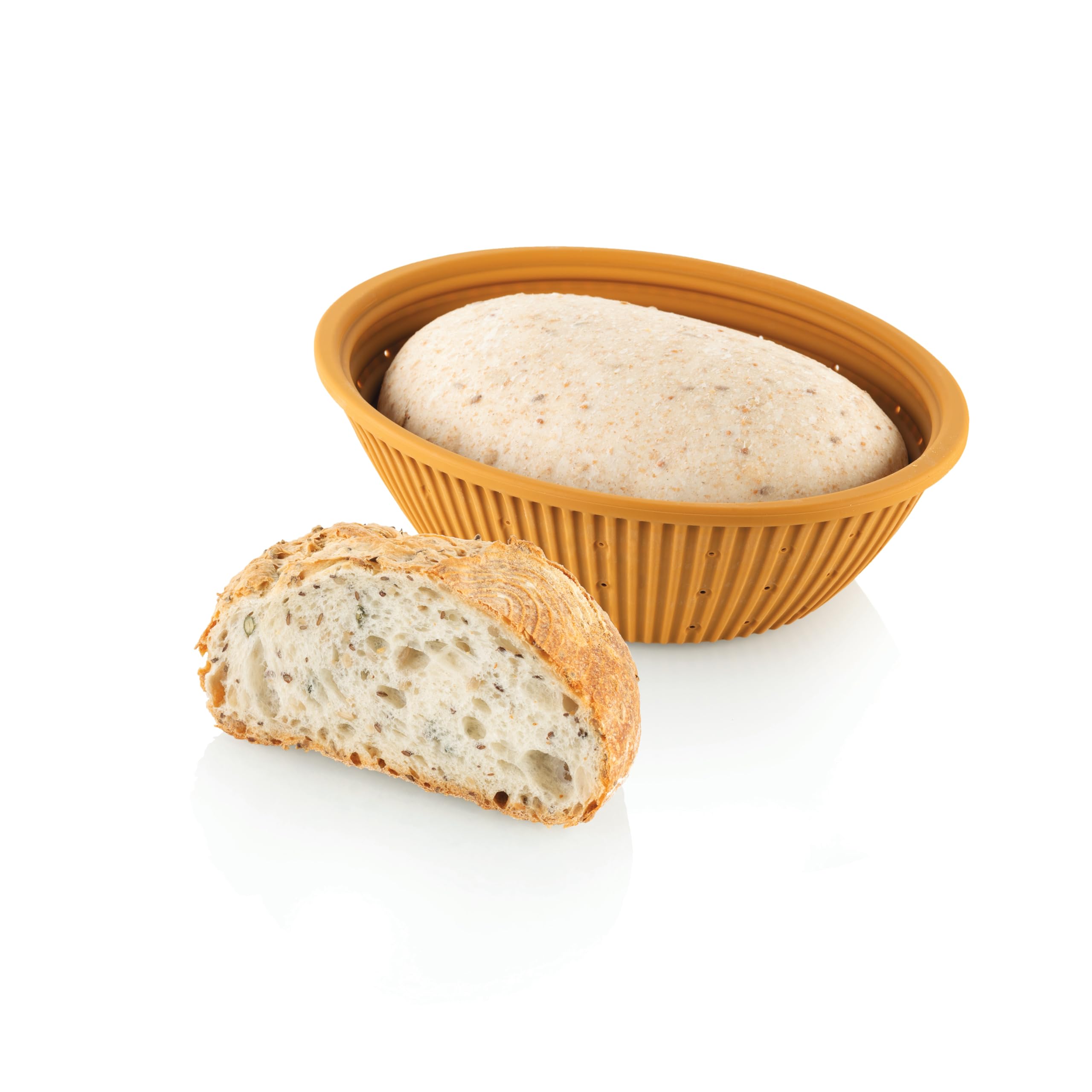 SILIKOMART Cestino Pane, Cestino Lievitazione in Silicone 237x181 h 71 mm Vol 1500 ml, Cestini Lievitazione, Perfettamente Sagomato, Cestini per Fermentazione, Forme Perfette