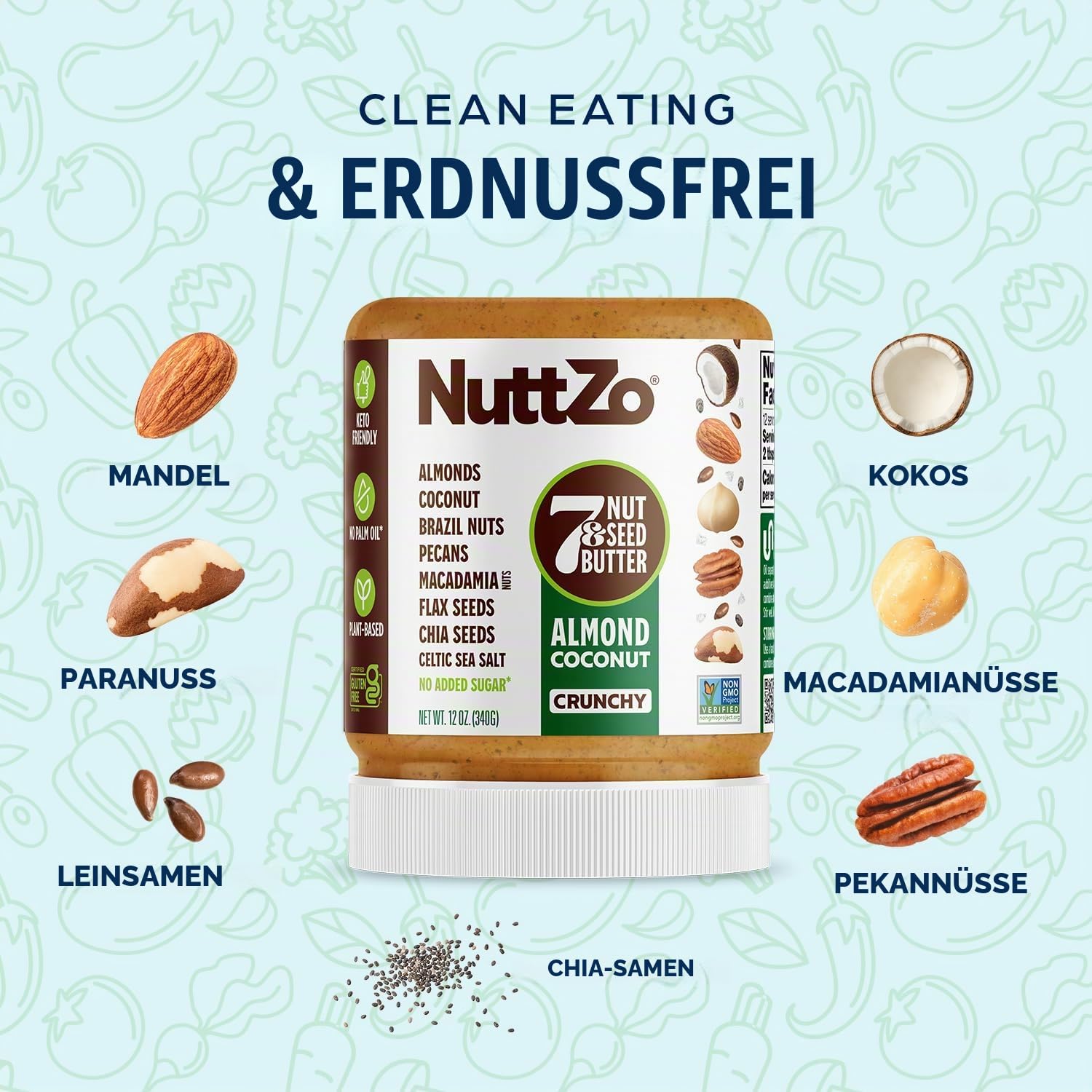 7 Nuts & Seeds Keto Butter Crunchy 12 oz