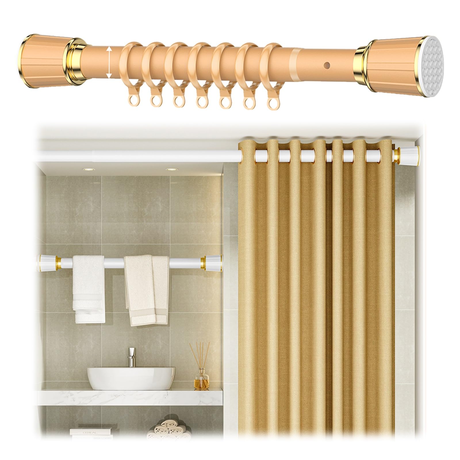 Tringle extensible pour chambre et salle de bain installation facile
