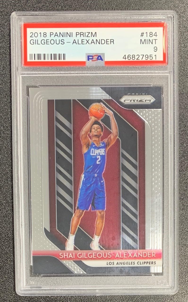 Shai Gilgeous-Alexander 2018 Panini Prizm Basketball Rookie Card #184 Graded PSA 9