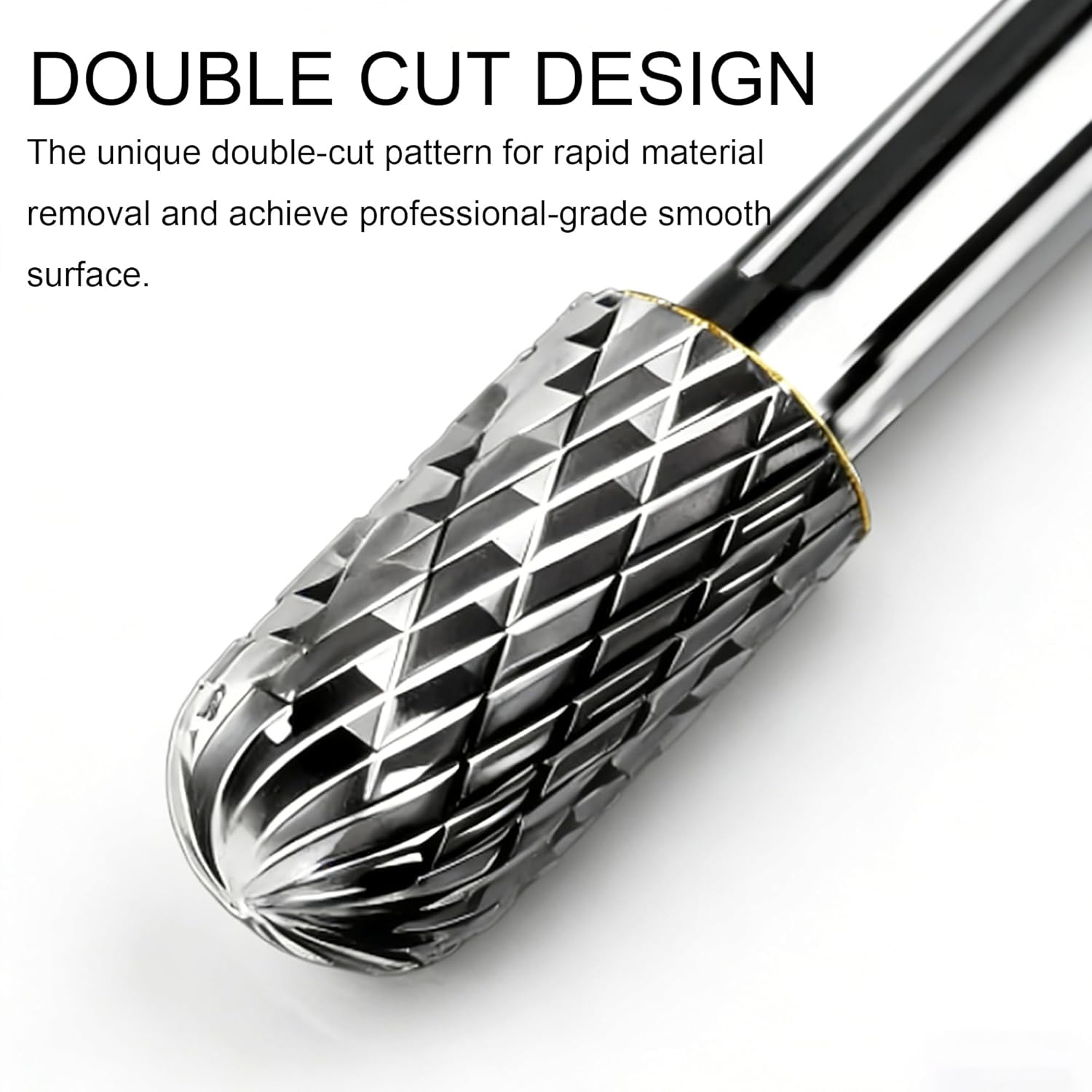 10PCS Long Carbide Burrs Set with 1/8" Shank Total L 4" Rotary Tool Accessories for Dremel, Double Cut Tungsten Carbide Rotary Files for Metal Wood Aluminum Engraving Drilling
