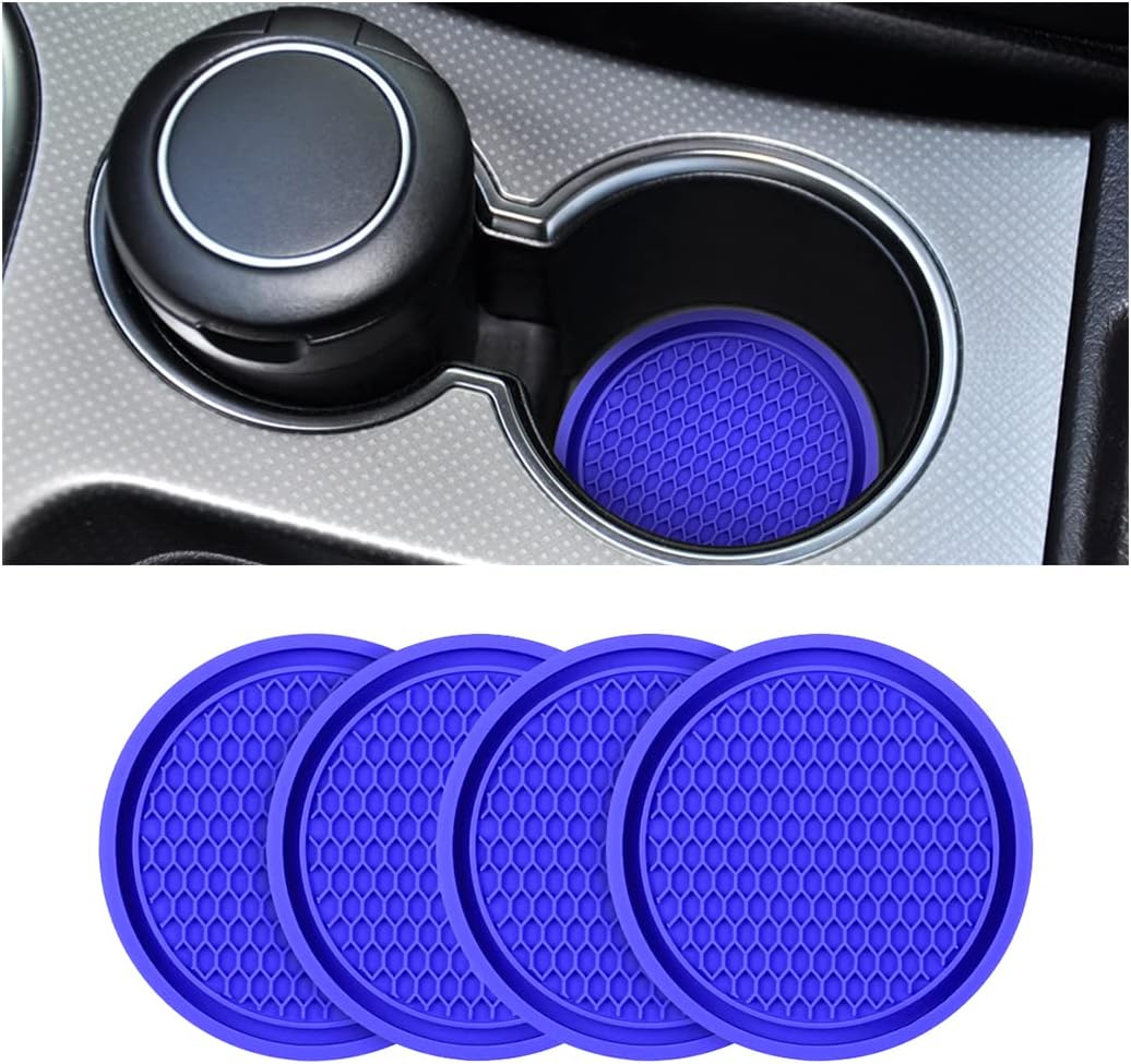8sanlione 4 Pack Car Cup Holder Coaster, 2.75 Inch Diameter