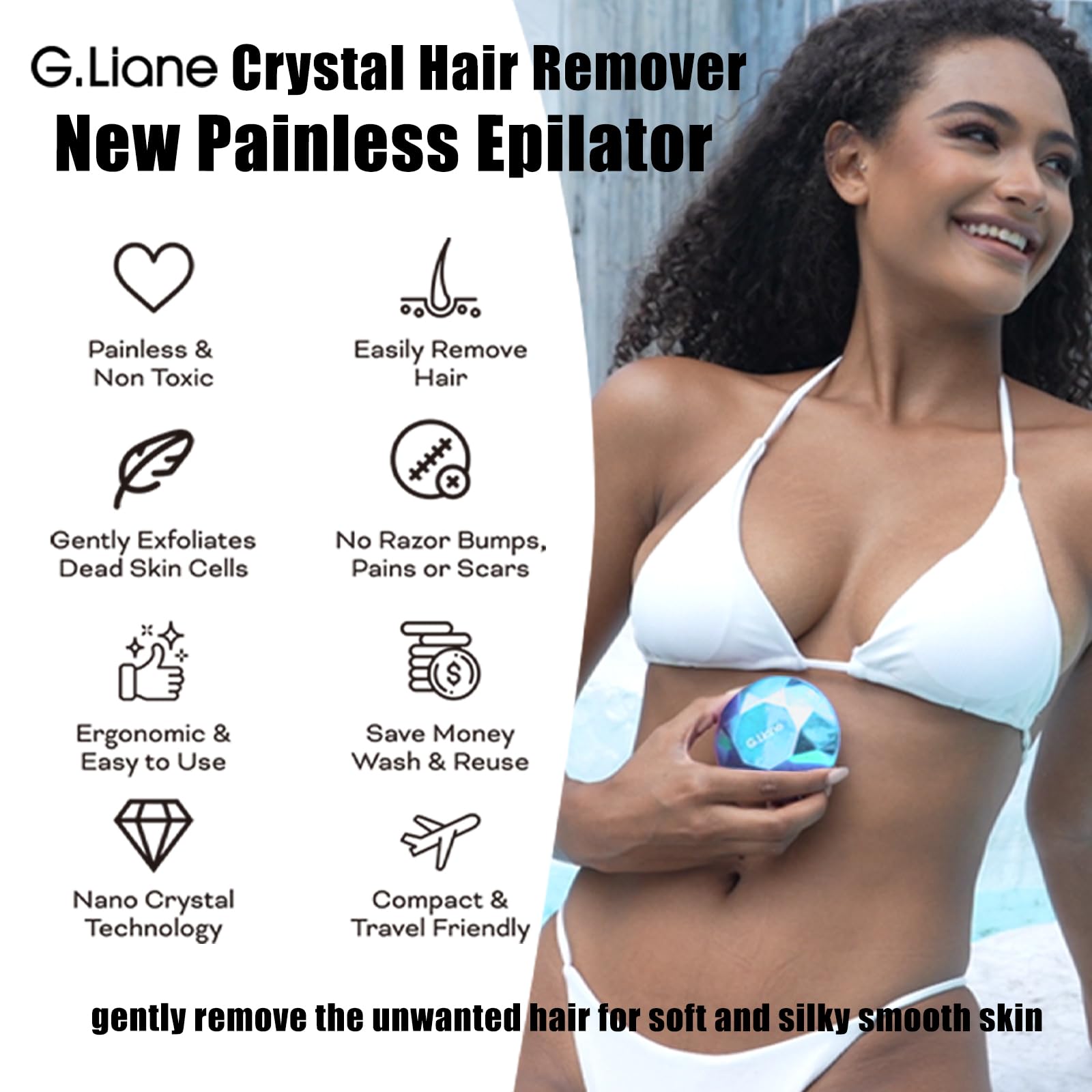 Amazon.com : G.Liane Crystal Hair Eraser,Painless Nano Hair