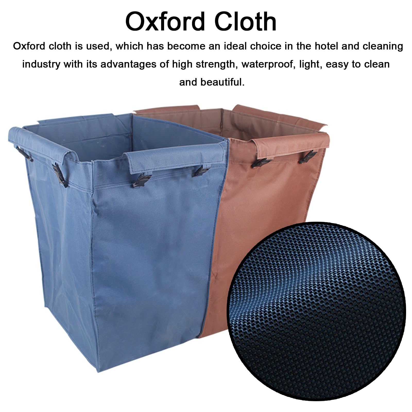 Bolsa para Carrito de Almacenamiento de Alta Resistencia, Impermeable y Fácil de Limpiar, Tela Oxford, Bolsa para Cesta Ropa Sucia Diseño de Separación y Diseño de Hebilla