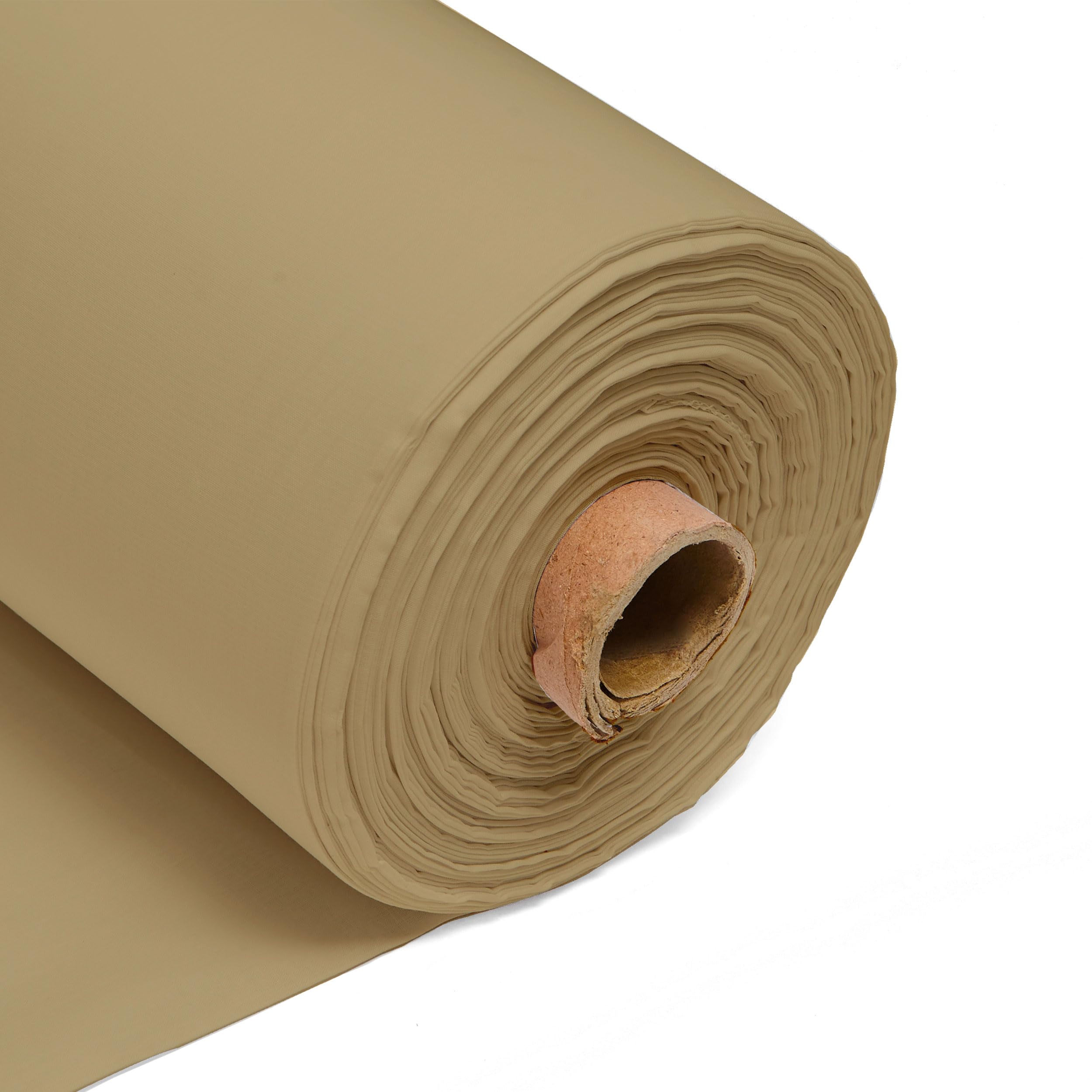 100% Cotton Fabric 60 Inch 150cm Wide 150GSM Material for Sewing, Dressmaking, Quilting, Curtain Linings, Pillowcases & Totes Fabric by The Half Metre by Discount Fabrics LTD(Taupe, 25m)