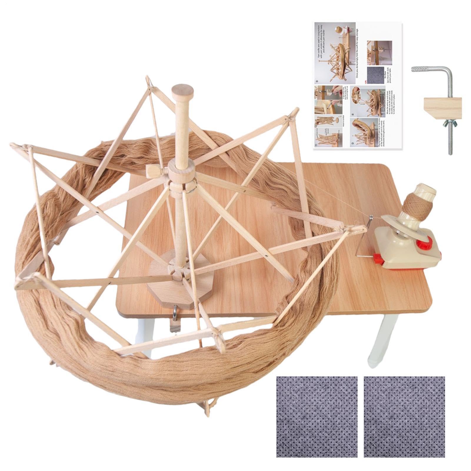 Sombrilla para bobinado de , soporte para bobinado de bolas de estilo ampliable, mecanismo de fácil de configurar, diseño de abrazadera de mesa estable, familia, amigos, amantes de los