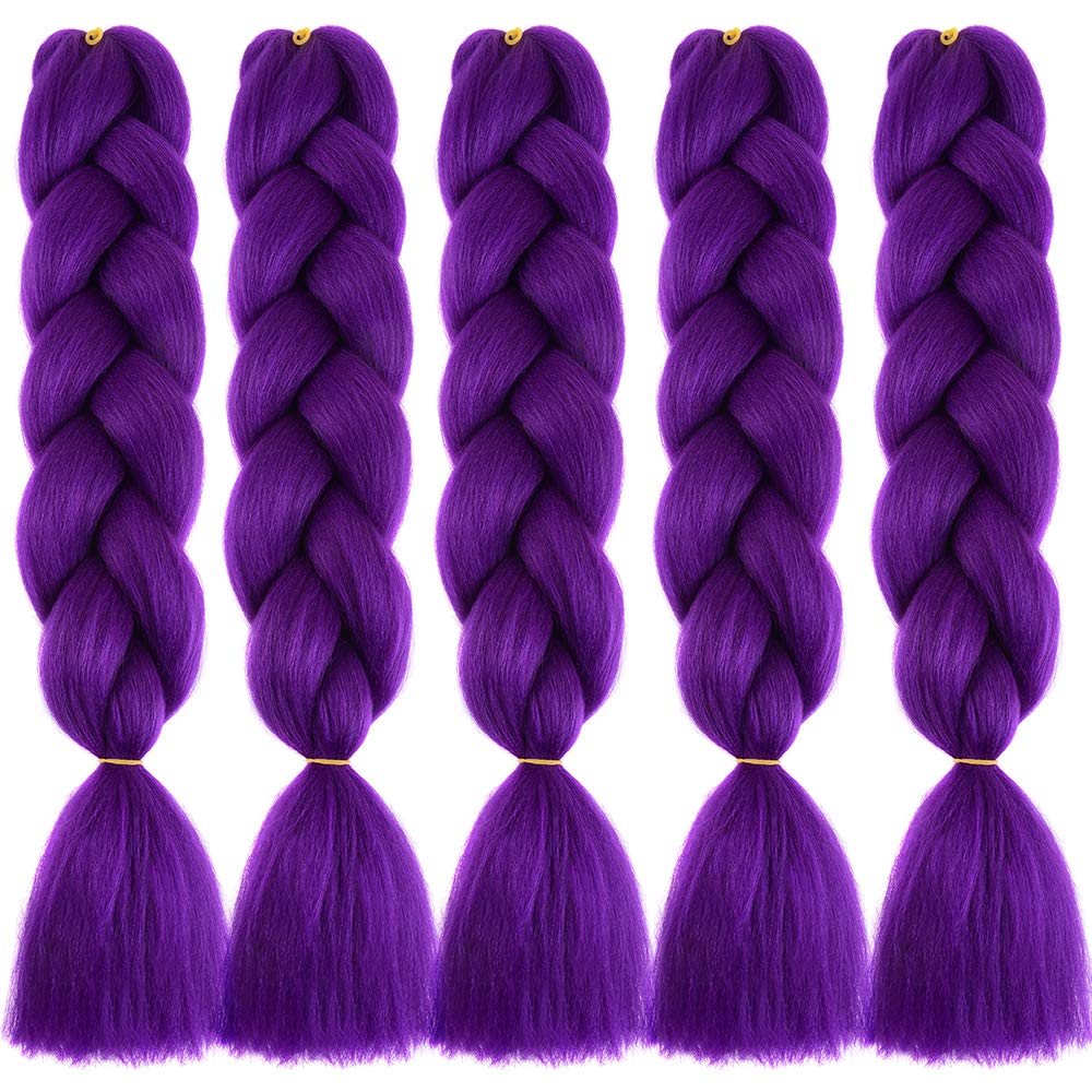 24inch Jumbo Braids Hair Extensions Ombre Braiding Hair Synthetic 3Pieces/lot Crochet Twist High Temperature African Box Braids, Sapphire Blue — view 42