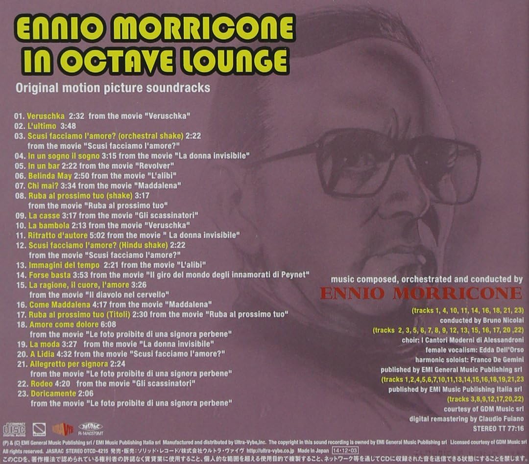 ENNIO MORRICONE - In Octave Lounge - Disque CD