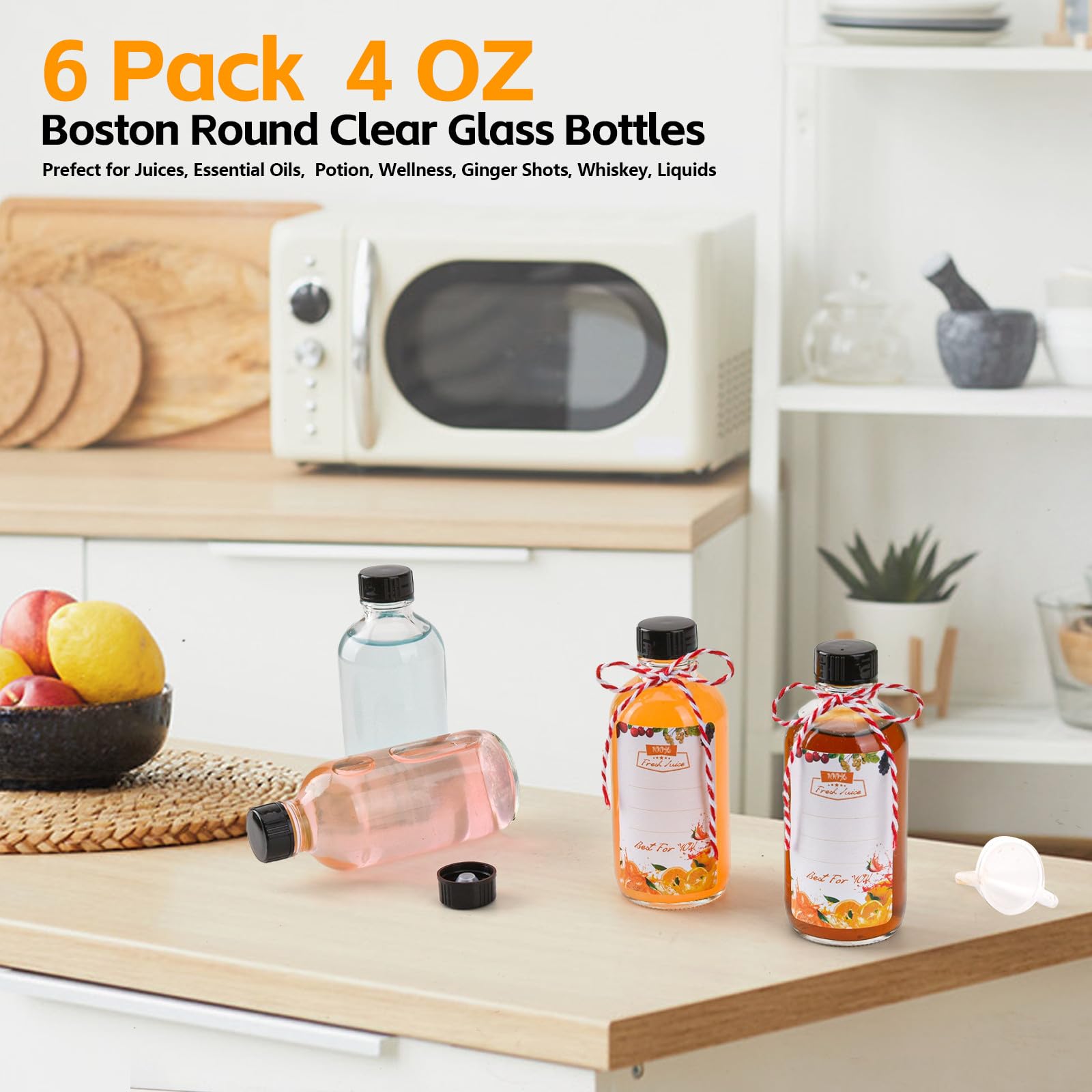 Bouteilles En Verre 250ml Avec Bouchon à Étrier - Lot De 6 - Pour Liqueur, Vin, Jus, Huile - Fermeture Hermétique