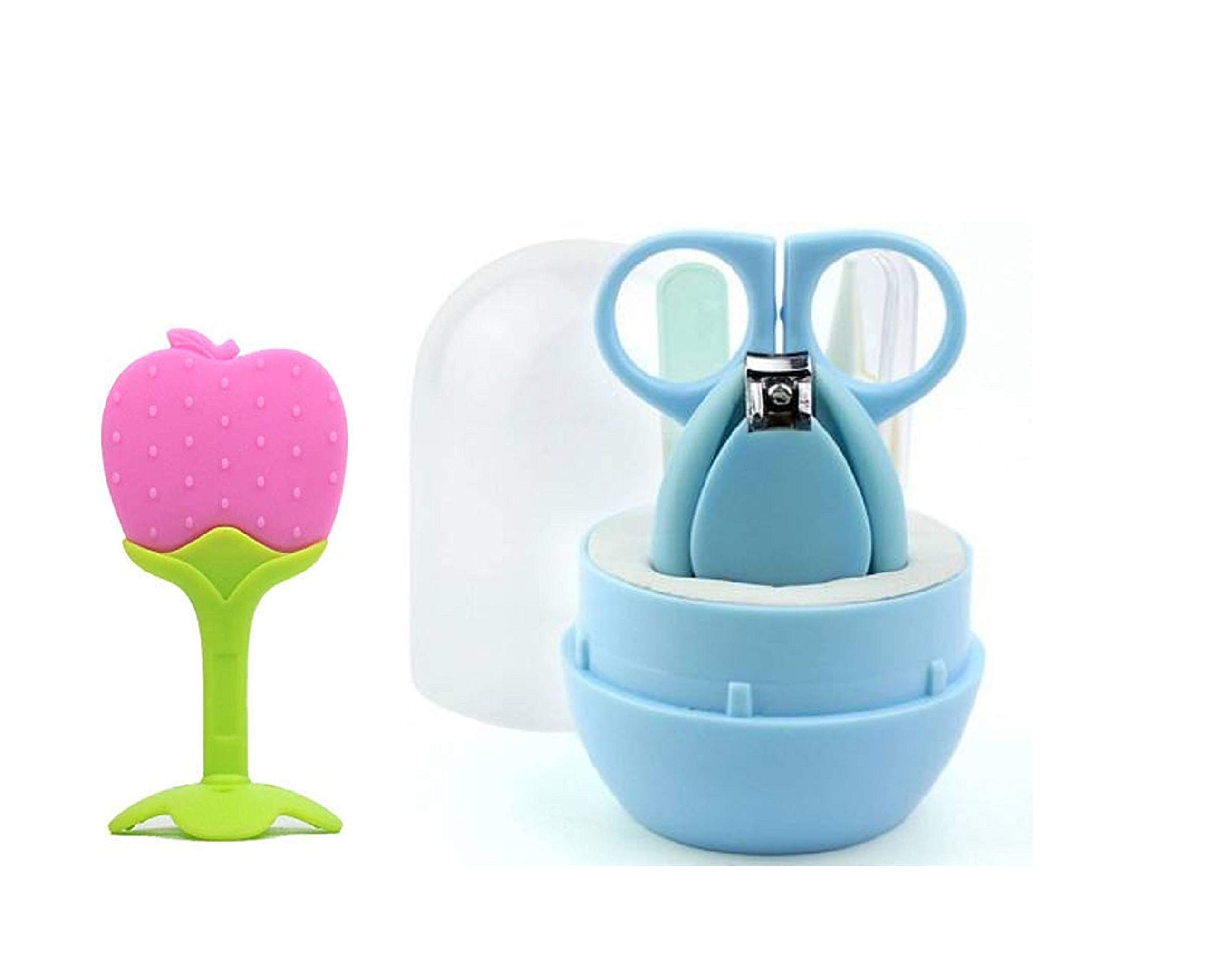 Toys Factory Manicure and Pedicure Kit for New Born Baby and Fruit Shape Silicone Teether Pack 2 Combo SNO.173-image-39