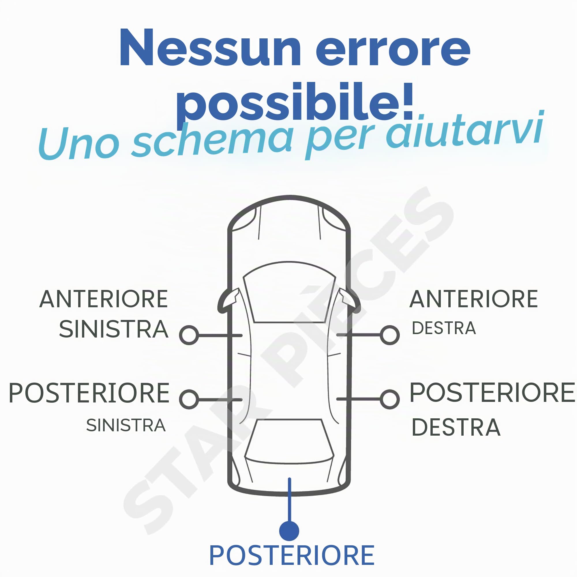 2 pistoncini portellone compatibile per Yaris (1999-2005) ammortizzatori cofano posteriore. 6895009110, 6895009111, 6895009120, 6895009121