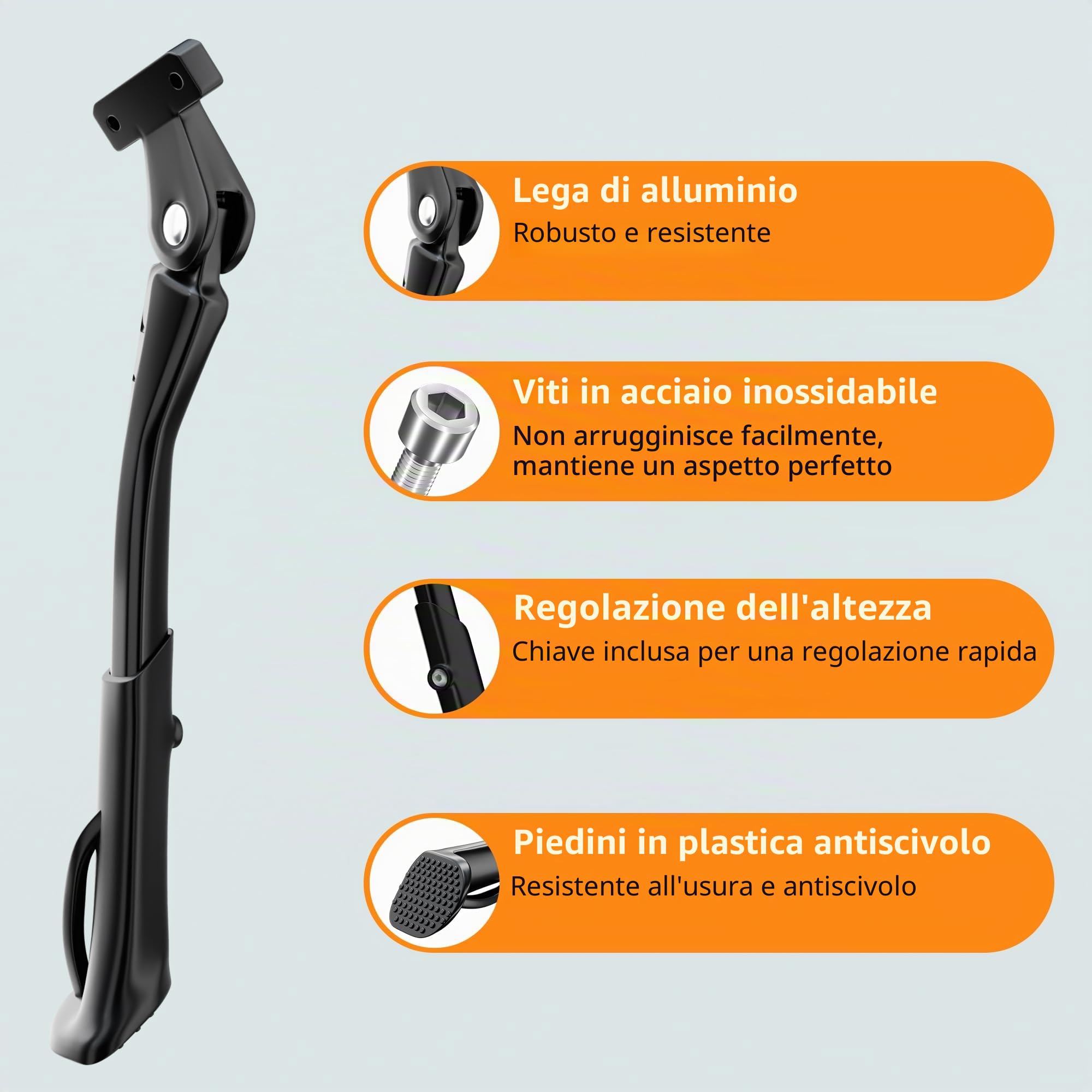 Cavalletto per Bicicletta, con Spaziatura dei Fori di 40 mm/Supporto Universale per Bicicletta, Cavalletto per Bicicletta da 26 a 29 Pollici, Cavalletti per Bicicletta Regolabili