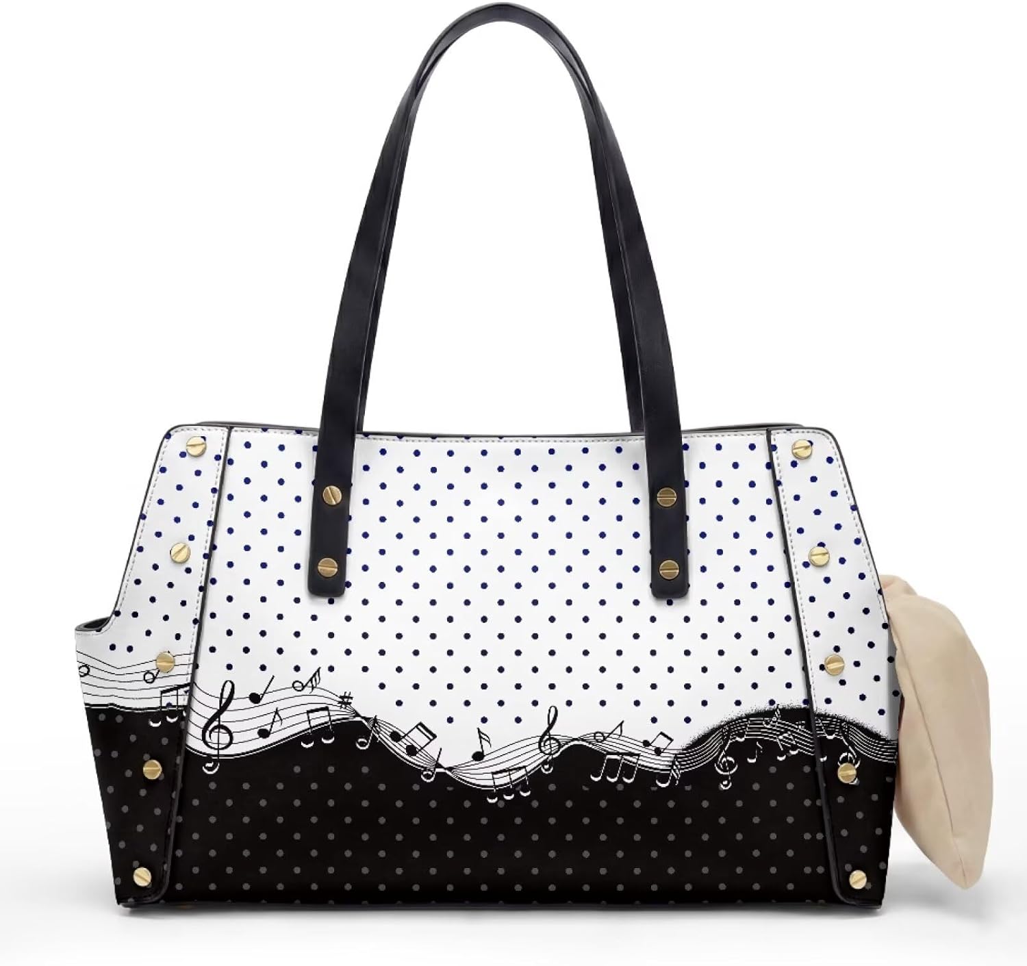 Note Dog Purse Carrier for Small Dogs Cute Polka Dot Pet Carriers Puppy Kitten Tote Travel Handbag Portable & Comfort Soft-Sided Dog Travel Bag for Subway, Walking, Hiking