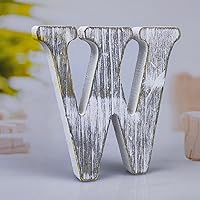 Vista 23 de Letras de madera rústica sin terminar de 6 pulgadas para decoración de pared, letras decorativas de pie en rodajas, decoración de tablero