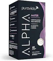 Puravida Vitaminas e Ômega 3 para Gestantes Alpha Mater 60 Cápsulas