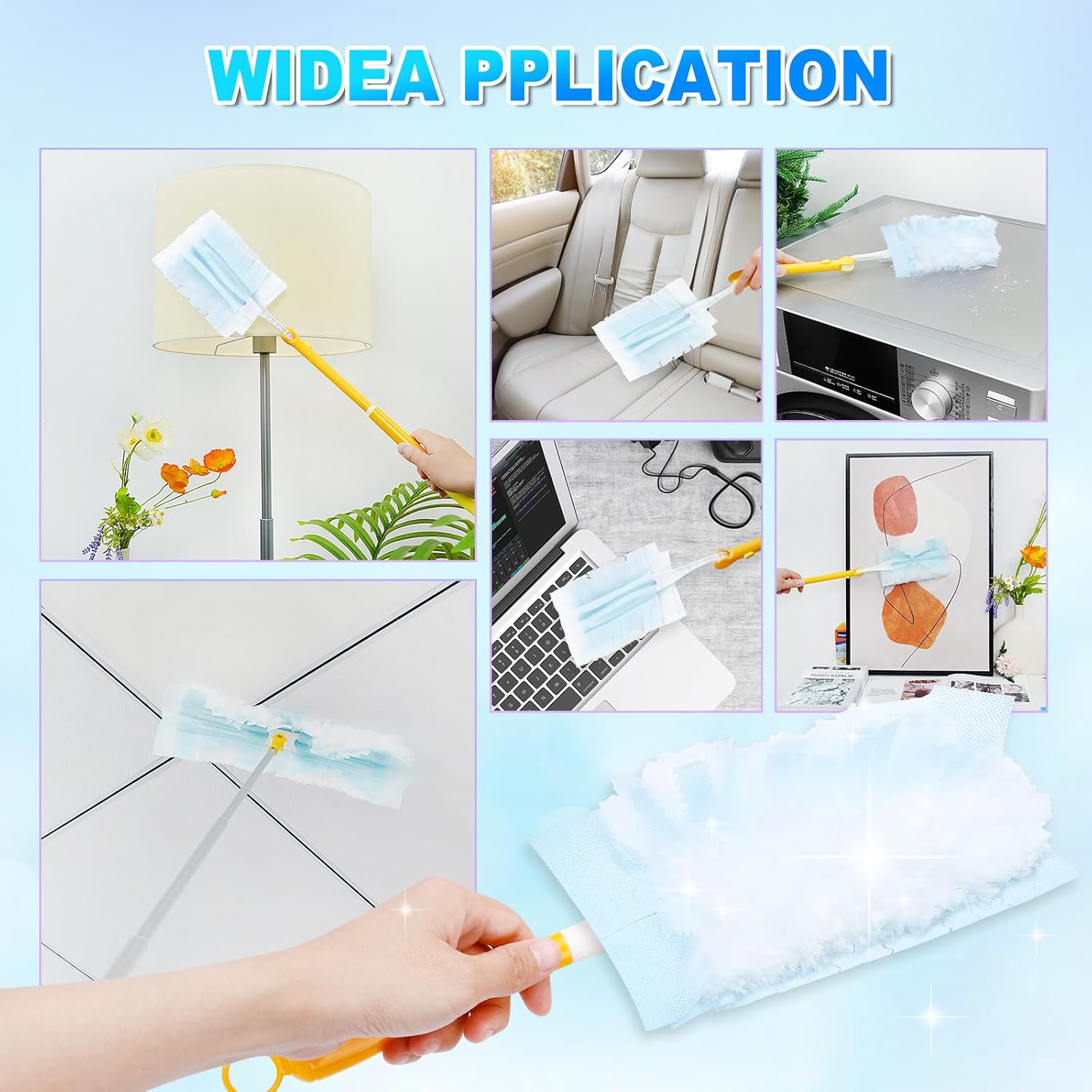 Duster Refill patible with Swiffer Hand Duster, Unscented Disposable