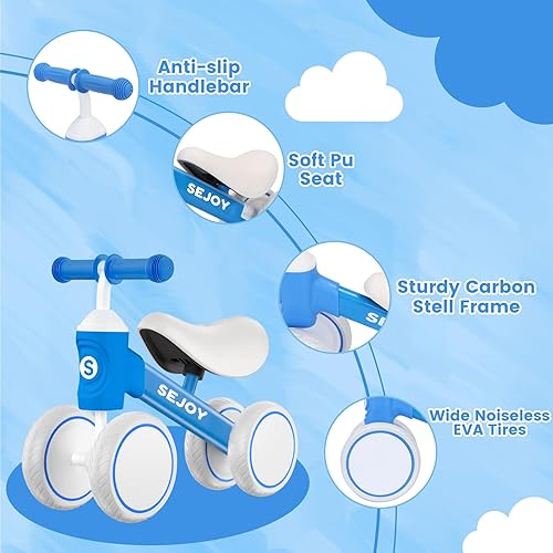 Miniatura 4 de Sejoy Bicicletas de equilibrio para bebés, juguetes para niños de 1 a 3 años, niñas de 12 a 36 meses, regalos de primer cumpleaños