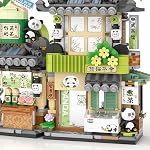 City Tea Shop Building Blocks Set, 860pcs Mini Bricks Construction House Toy Street View Building Blocks Toys for Boys Girls