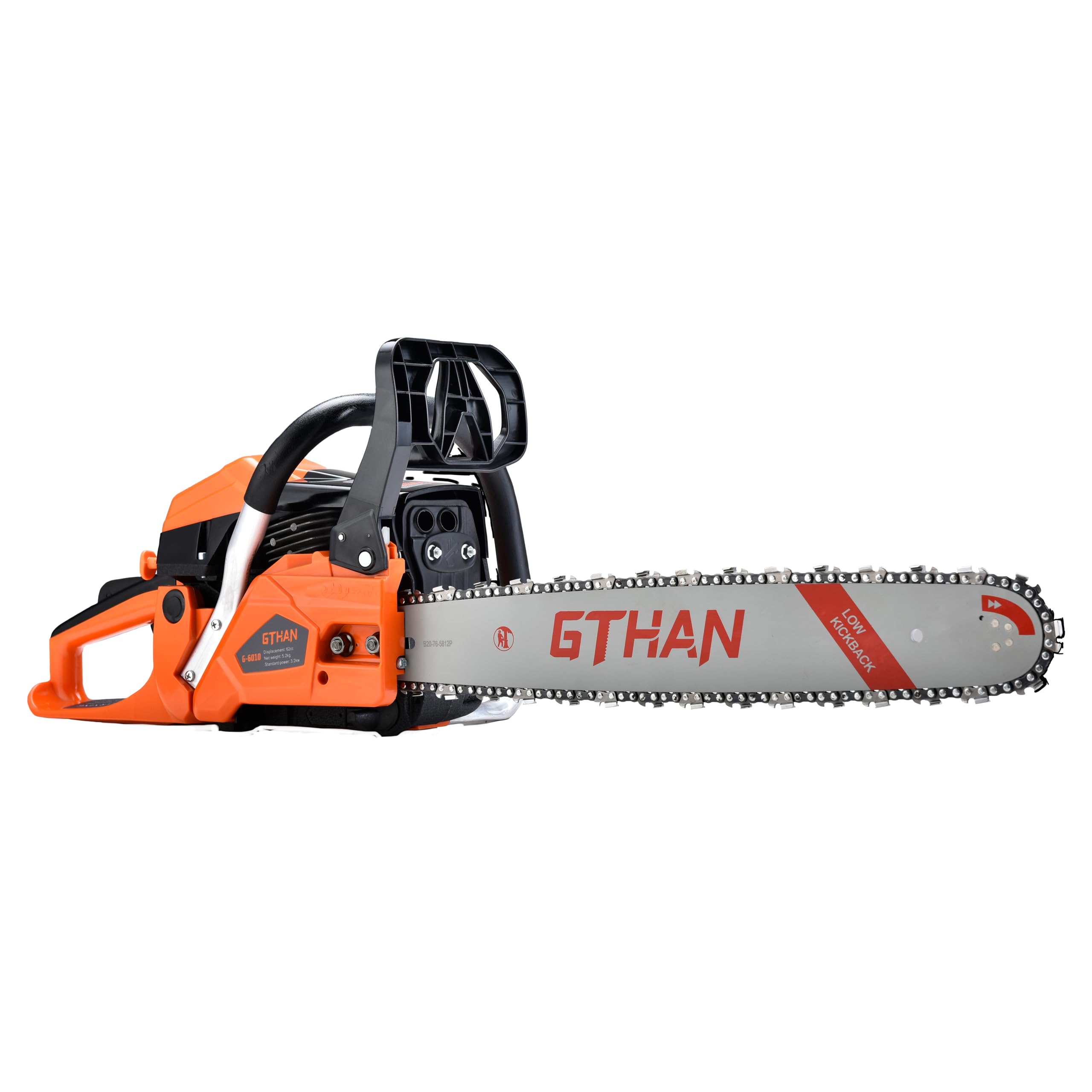GTHAN STORE Gas Powered Chainsaw 62cc 2-Cycle Chain Saw 20 Inch Guide Bar Cordless Chainsaw Gasoline for Cutting Forest Wood Garden Trimming Tools