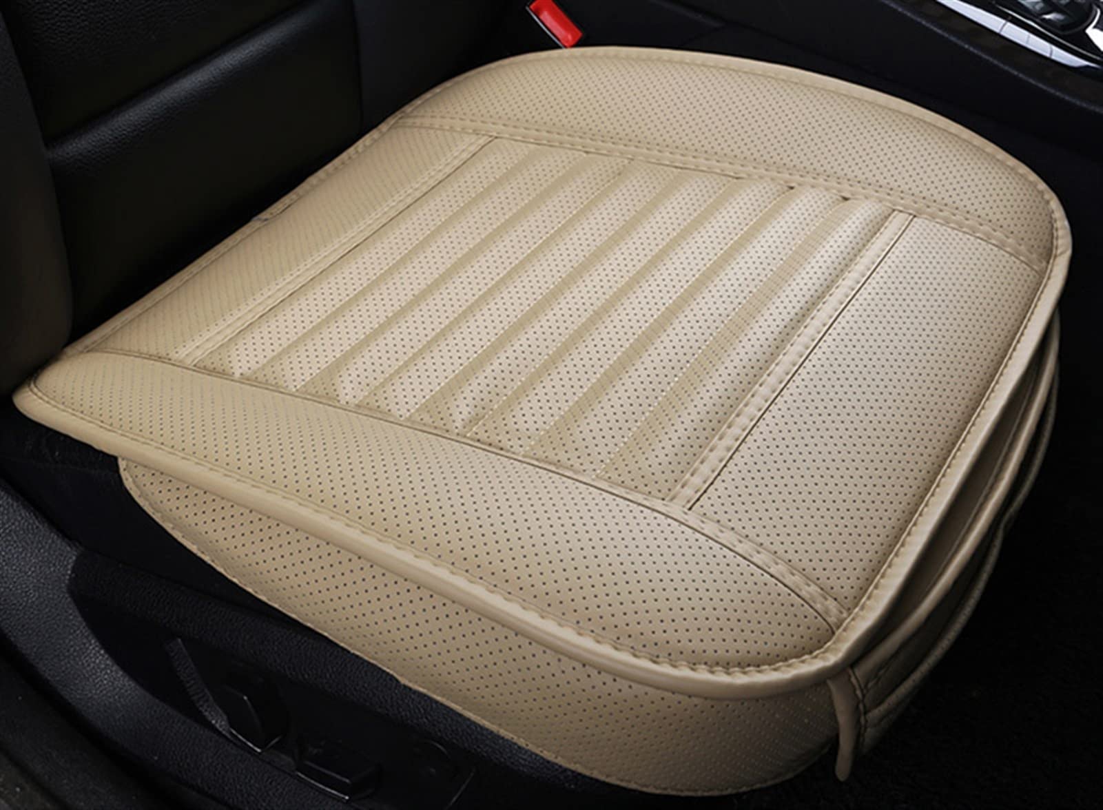 Autostoelhoezen Auto Stoelbekleding Universele Autostoel Cover Bamboe Houtskool Voor Mercedes W124 W245 W212 W169 ML W163 W246 ML W164 CLA GLA W639 Autostoelbekleding beschermhoes (Kleur : Beige