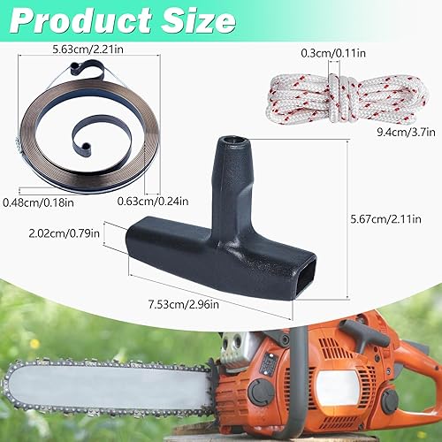 Miniatura 3 de Adefol Motosierra de arranque de retroceso polea de resorte de agarre para STIHL MS390 MS310 MS390 MS390 029 039 piezas de repuesto para 1121 195