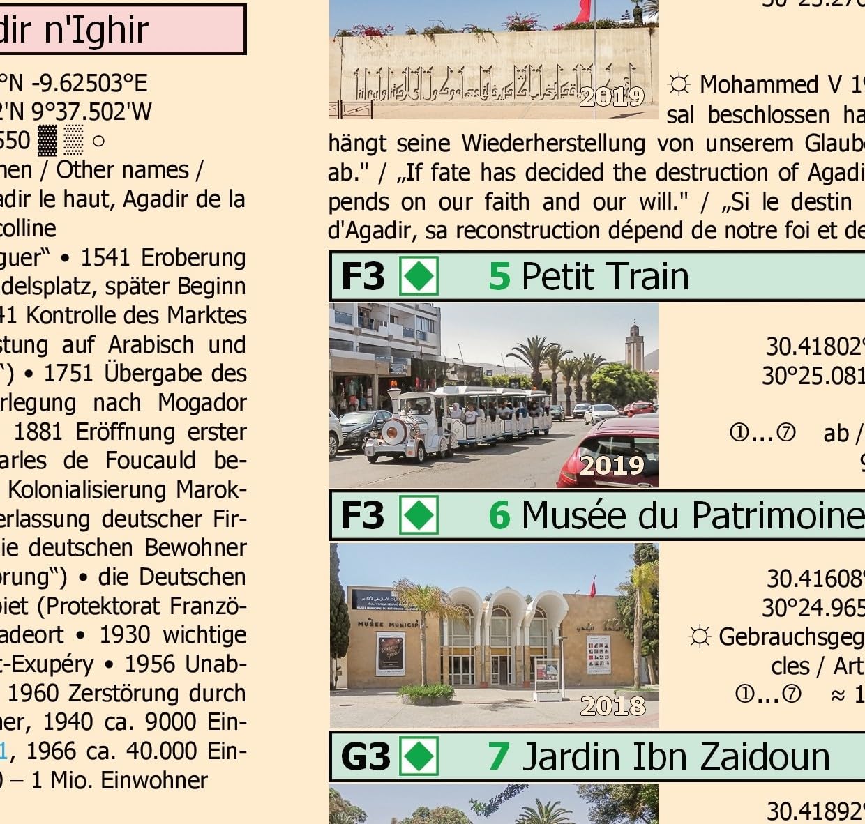 Stadtplan Agadir - Cityplan Inezgane 1:15.000 + GPS-Waypoints: Marokko - Mit Ausflugstipps: SP Agadir