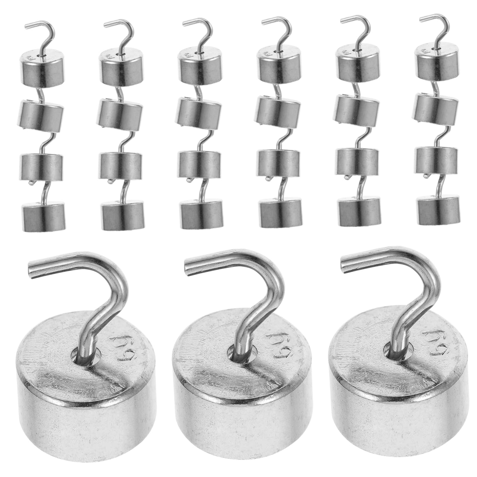PRETYZOOM 50pcs 5g Precision Chromium-Plated Hook Weights Set Slotted Mass Educational Lab Equipment for Physics